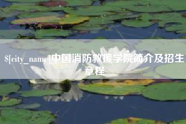 佛山中国消防救援学院简介及招生章程