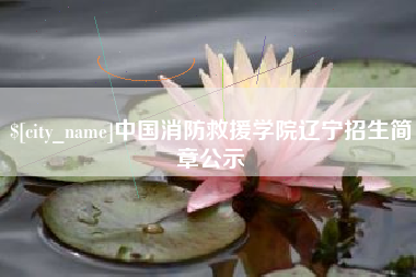 佛山中国消防救援学院辽宁招生简章公示
