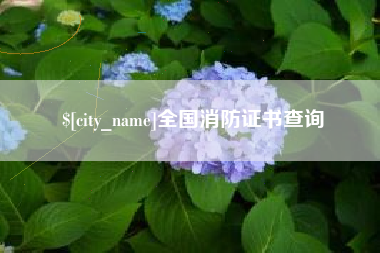 佛山全国消防证书查询