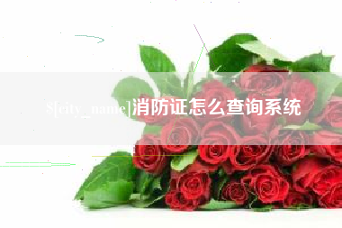 佛山消防证怎么查询系统