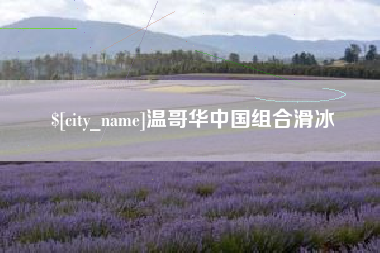 佛山温哥华中国组合滑冰