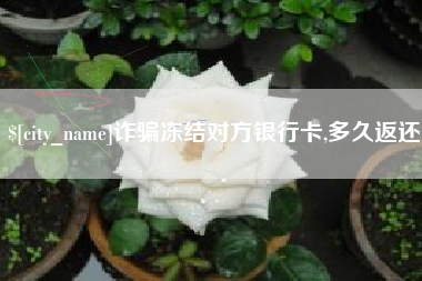 佛山诈骗冻结对方银行卡,多久返还