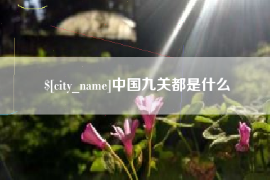 佛山中国九关都是什么