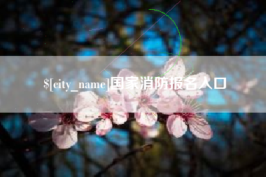 佛山国家消防报名入口