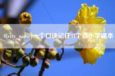 佛山一个口诀记住34个省小学课本