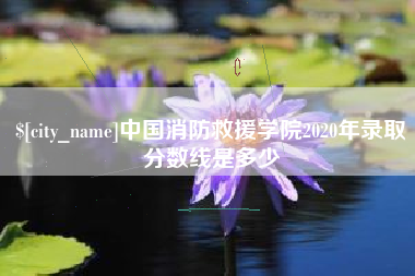 佛山中国消防救援学院2020年录取分数线是多少