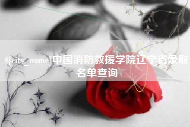 佛山中国消防救援学院辽宁省录取名单查询