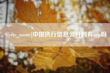 佛山中国执行信息公开网有app吗