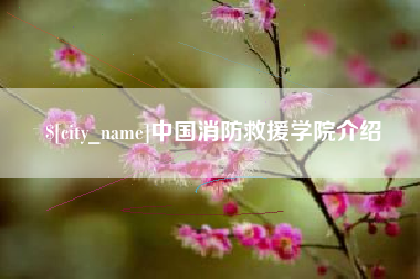 佛山中国消防救援学院介绍
