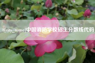 佛山中国消防学校招生分数线代码