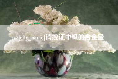 佛山消控证中级的含金量