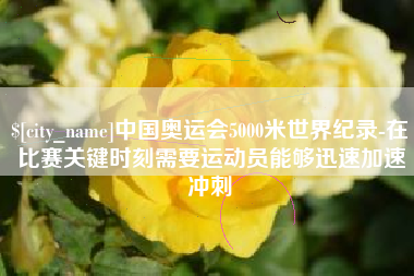 佛山中国奥运会5000米世界纪录-在比赛关键时刻需要运动员能够迅速加速冲刺