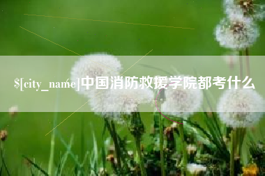 佛山中国消防救援学院都考什么