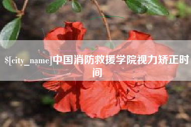 佛山中国消防救援学院视力矫正时间