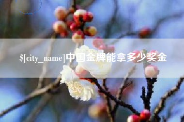 佛山中国金牌能拿多少奖金