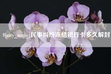 佛山民事纠纷冻结银行卡多久解封