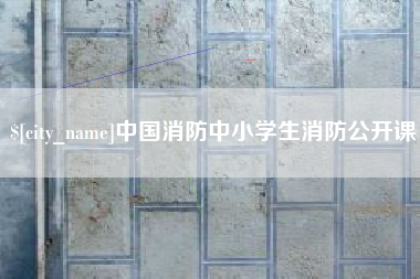佛山中国消防中小学生消防公开课