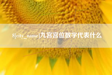 佛山九宫宫位数字代表什么