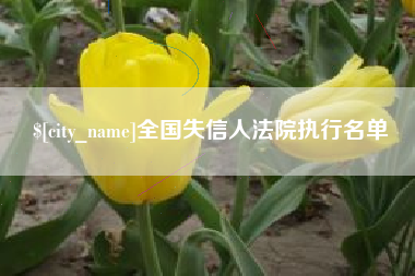 佛山全国失信人法院执行名单