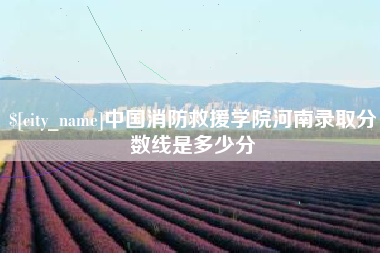 佛山中国消防救援学院河南录取分数线是多少分