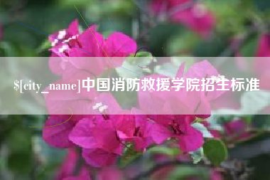 佛山中国消防救援学院招生标准
