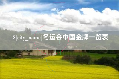 佛山冬运会中国金牌一览表