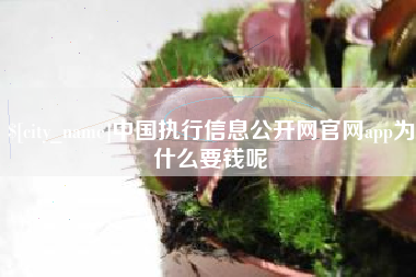佛山中国执行信息公开网官网app为什么要钱呢